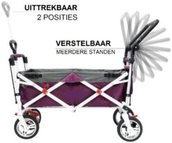 Active Outdoor Bolderkar Paars Met Zonnedak En Extra Bagagetas. Showmodel 19 Active Outdoor Bolderkar Paars Met Zonnedak En Extra Bagagetas. Showmodel -Buitenspeelgoed Winkel bolderkar active outdoor opvouwen 3 1