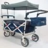 Active Outdoor Bolderkar Blauw Incl. Zonnedak, Extra Bagagetas En Extension. 1 Active Outdoor Bolderkar Blauw Incl. Zonnedak, Extra Bagagetas En Extension. -Buitenspeelgoed Winkel bolderwagen active outdoor wagon blauw duwbeugel voor