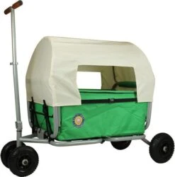 Beachtrekker Life Huif Bolderwagen -Buitenspeelgoed Winkel bolderwagen opvouwbaar beachtrekker life groen met huif