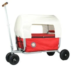Beachtrekker Life Huif Bolderwagen -Buitenspeelgoed Winkel bolderwagen opvouwbaar beachtrekker life rood met huif 1