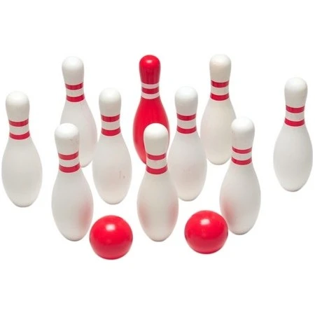 Bowlingspel Rood & Wit 4 Bowlingspel Rood & Wit - Afbeelding 2