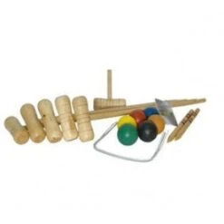 Croquet Family; 6 Spelers Berkenhout -Buitenspeelgoed Winkel croquetset family bex