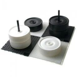 Damstenen Groot 11 Cm. (2 X 12 Stuks) -Buitenspeelgoed Winkel damspel buiten rt 2 1