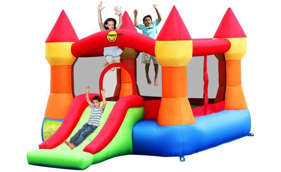Springkussen Happy Hop Castle Bouncer With Slide N