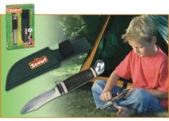 Scout 19337 Houtsnijmes + Foudraal Scouting Outdoor 11 Scout 19337 Houtsnijmes + Foudraal Scouting Outdoor -Buitenspeelgoed Winkel houtsnijmes scout 19337 3