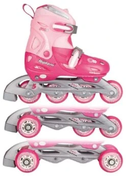 Inline Quads Junior Rose Verstelbaar -Buitenspeelgoed Winkel inline quad nijdam 52qp rose 1 1