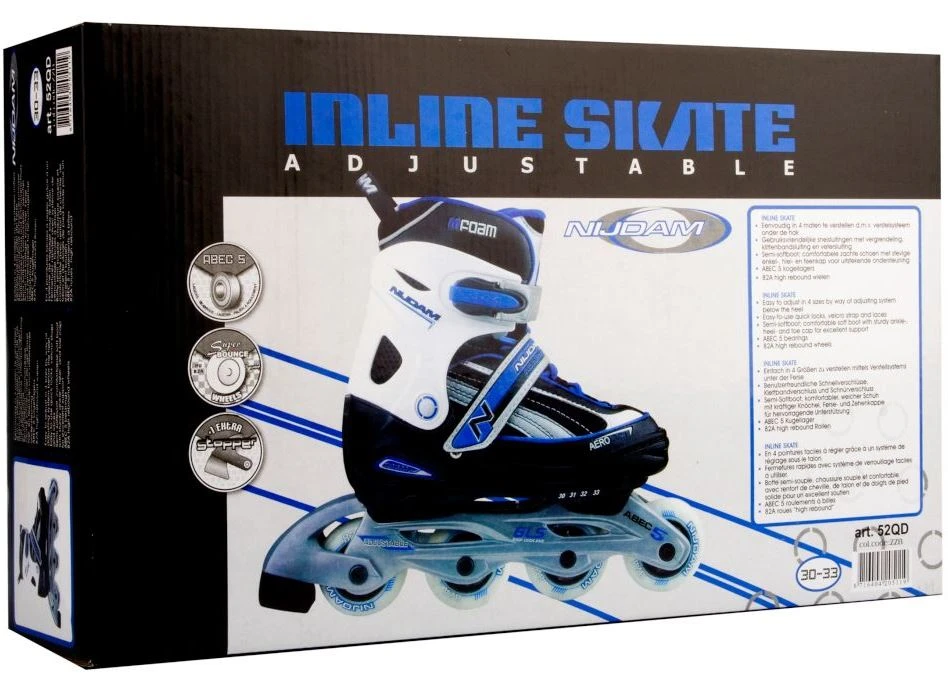 Verstelbare Inline Skate Nijdam Blauw 5 Verstelbare Inline Skate Nijdam Blauw - Afbeelding 3