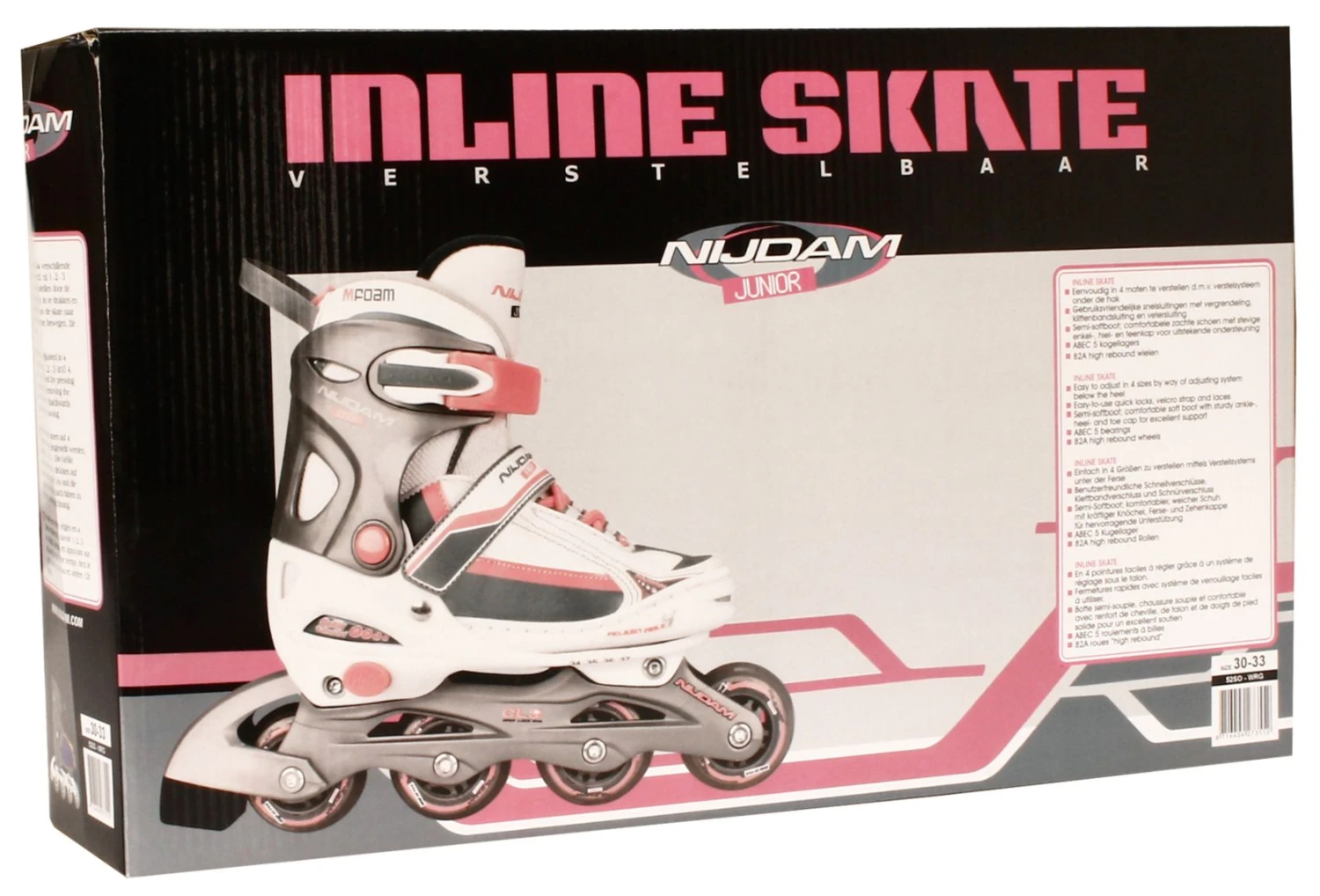 Verstelbare Inline Skate Skeeler Nijdam Rose 6 Verstelbare Inline Skate Skeeler Nijdam Rose - Afbeelding 4