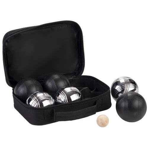 Jeu De Boules Set 6 Ballen In Tas Chroom / Zwart 3 Jeu De Boules Set 6 Ballen In Tas Chroom / Zwart