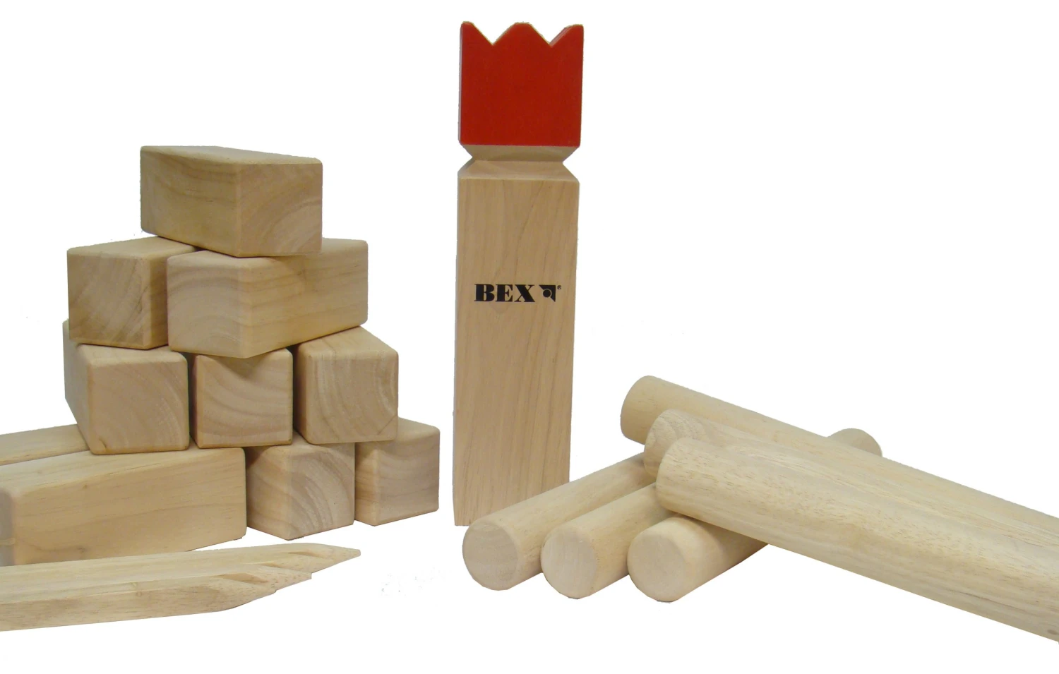 Kubb Original Red-King Rubberwood 5 Kubb Original Red-King Rubberwood - Afbeelding 3