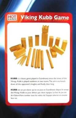 Kubb Dennenhout Viking-spel 10 Kubb Dennenhout Viking-spel -Buitenspeelgoed Winkel kubbspel hotsports 700802 1