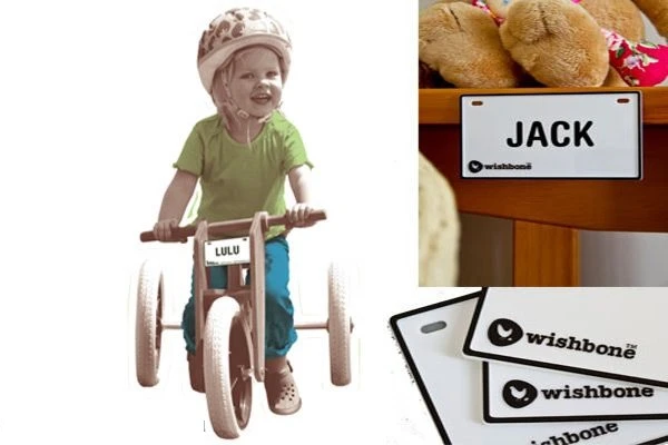 Naamplaatje Wishbonebike Met Letterstickers 3 Naamplaatje Wishbonebike Met Letterstickers