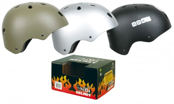 Skatehelm Skate Agressive Maat S – Kleuren: Zwart Of Zilver 4 Skatehelm Skate Agressive Maat S – Kleuren: Zwart Of Zilver - Afbeelding 2