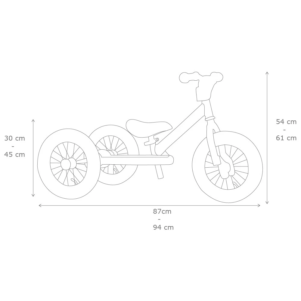 Trybike Steel Green 2in1 Loopfiets Vintage Groen 11 Trybike Steel Green 2in1 Loopfiets Vintage Groen - Afbeelding 9