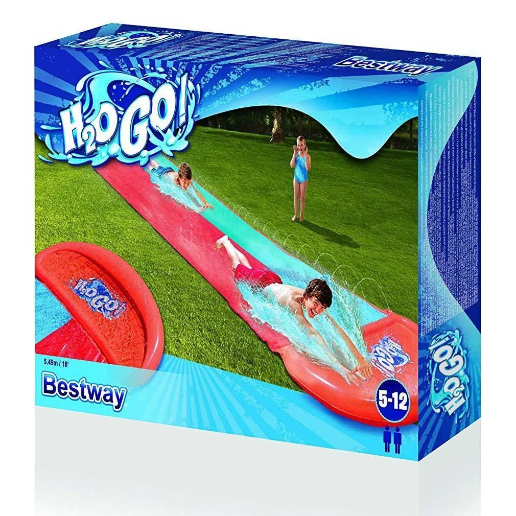 Waterglijbaan Duo – Dubbele Buikschuifbaan Bestway H2o Go 6 Waterglijbaan Duo – Dubbele Buikschuifbaan Bestway H2o Go - Afbeelding 4